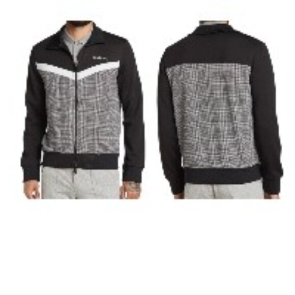 GLEN PLAID TRICOT TRACK JACKET - Picture 4 of 4